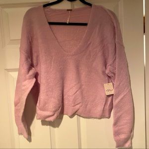 Free People Princess V-Neck Sweater - Lavender